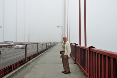 Lee Duquette on the Golden Gate Bridge